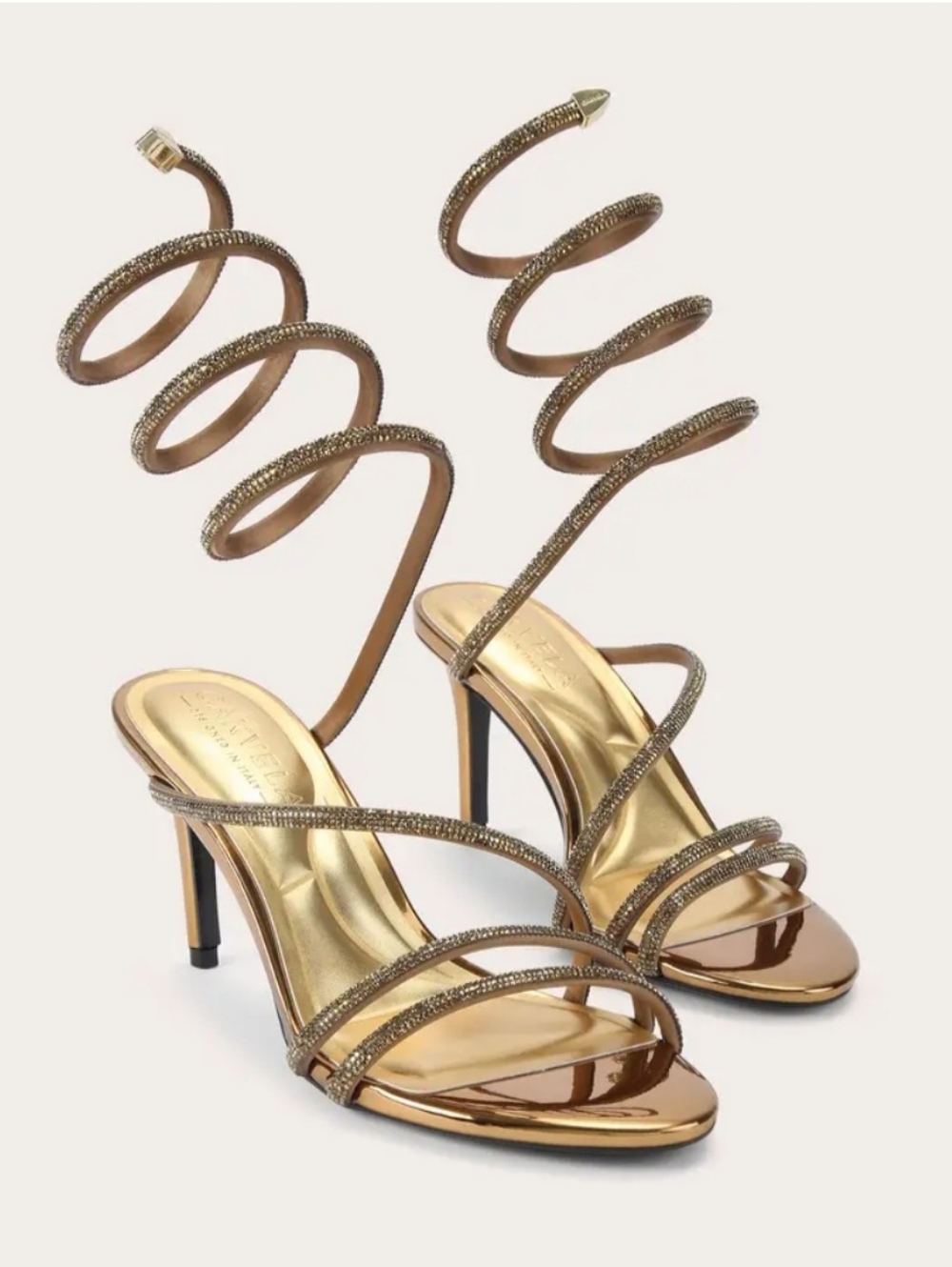 Carvela Spiral 80 Gold Comb Heels - Women